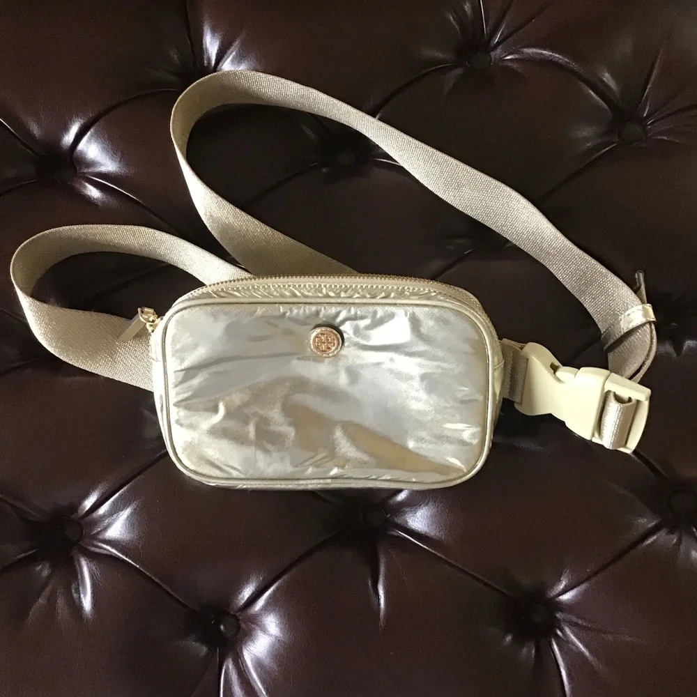 Tory Burch Virginia metallic belt bag